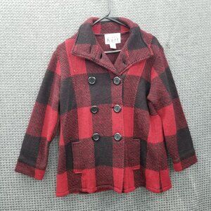 Keren Hart 100% Wool Plaid Jacket Women's Small
